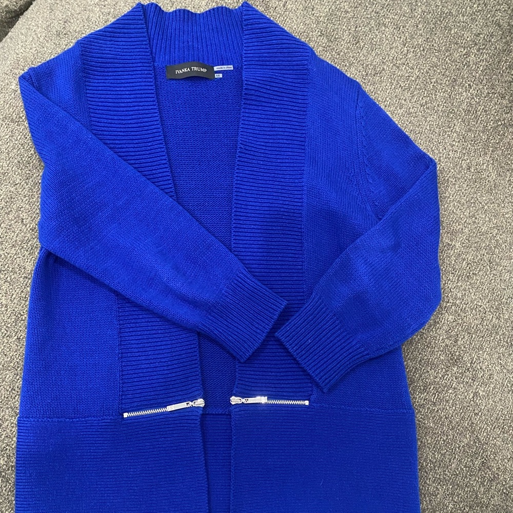 Ivanka Trump Royal Blue M Open Cardigan